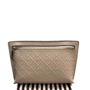 Henri Bendel Taupe Cosmetic Bag NWOT